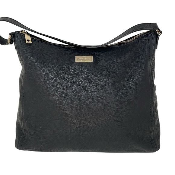 KATE SPADE Purse Hobo Shoulder Bag Black Pebbled Leather - Picture 2 of 12